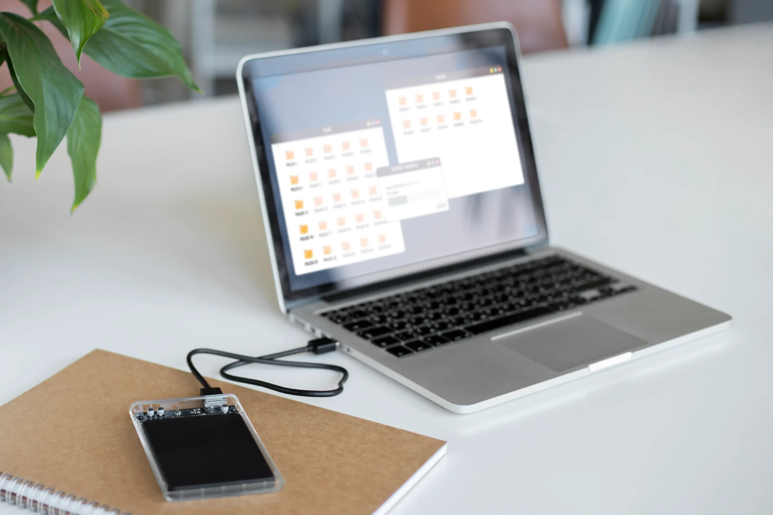 external-storage-connected-laptop